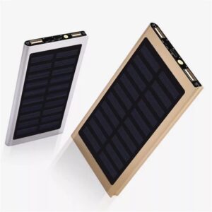 Power Bank Solaire 20 000 mAh – Chargeur Portable à Double USB avec Panneau Solaire
